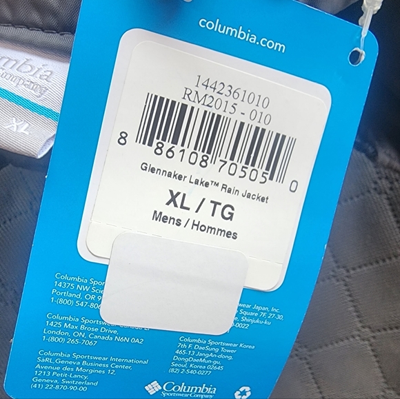 NWT! Columbia rain jacket XL - Picture 4 of 4